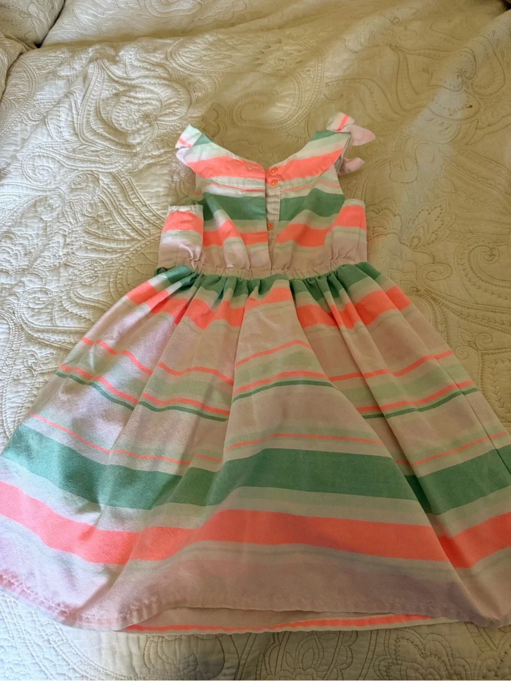 Gymboree Striped Sundress in Mint, Coral & Blush